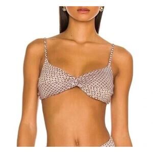 NWT‎ L*SPACE Shimmer Kaleidoscope Eyes Ringo Bikini Top Women's Size XS